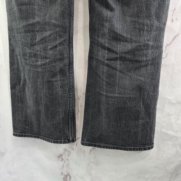 & Other Stories Jeans Womens 29 Straight Denim High Rise Washed Black Crop Short - Picture 9 of 12